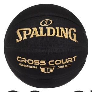 Spalding Black and Gold Cross Court Basketball